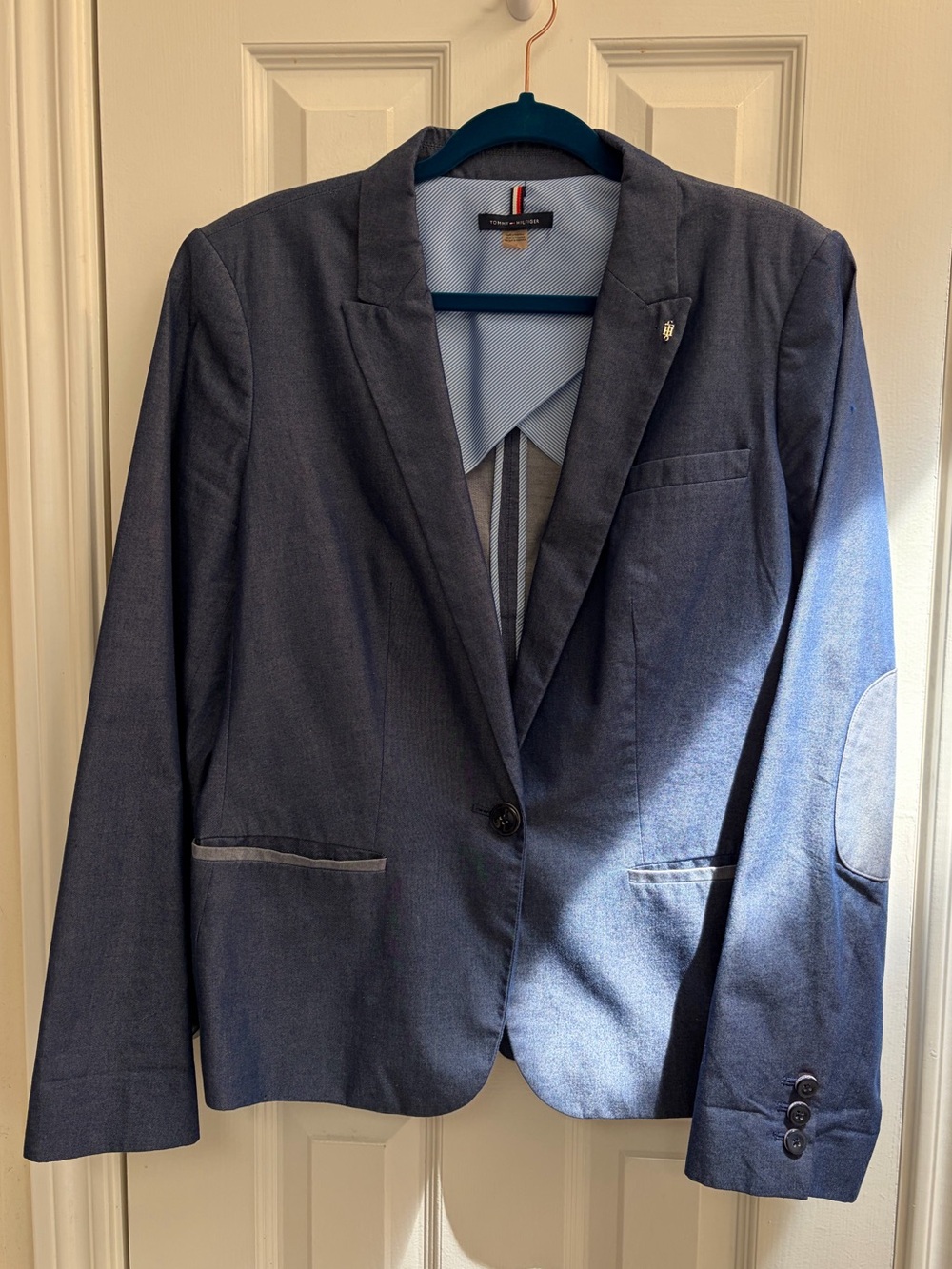 Tommy Hilfiger Navy Blue Single-Button Blazer